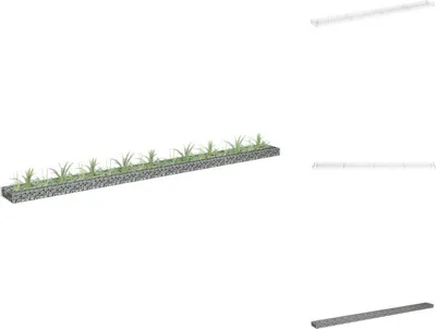 Produktbild von vidaXL Gabionen-Hochbeet Verzinkter Stahl 360x30x10 cm -  Blumentöpfe & Pflanzgefäße