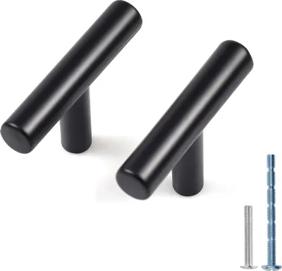 Produktbild von Famanu Halter Schwarze Möbelgriffe - 12 Stück - Aluminiumlegierung