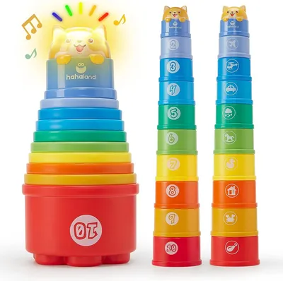 Produktbild von Montessori-Stapelwürfel für Kinder ab 1 Jahr – 10 Stück