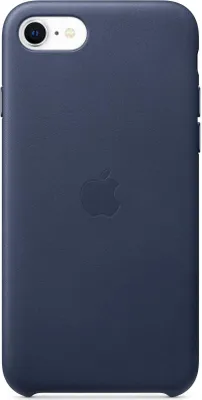 Image de Apple Backcover en cuir pour Apple iPhone SE (2022 / 2020) - Bleu nuit