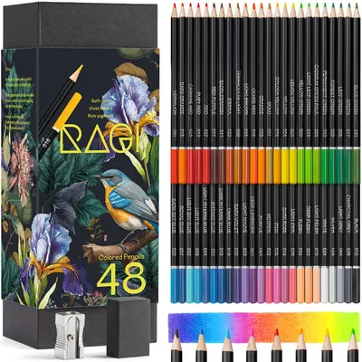 Produktbild von RAGI Buntstifte-Set, 48 Farben, ölbasierte Mine, zum Zeichnen