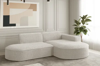 Obrázek produktu pro Kaiser Möbel Rohový gauč Designer MODENA STUDIO látka LOOP Perle Pravý