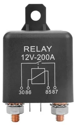 Obrázek produktu pro Relé 200 A, 12 V, 4pólové, spínací, pro vodovodní kohoutek, sekačku na trávu, vypínač