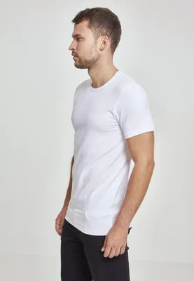 Produktbild von Urban Classics TB814 | Fitted Stretch Tee Herren Shirt - Farbe: White - Größe: 4XL