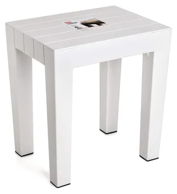 Zdjęcie produktu dla Krzesło do łazienki, wytrzymujące obciążenie do 130 kg, o wymiarach 38x29x41,5 cm