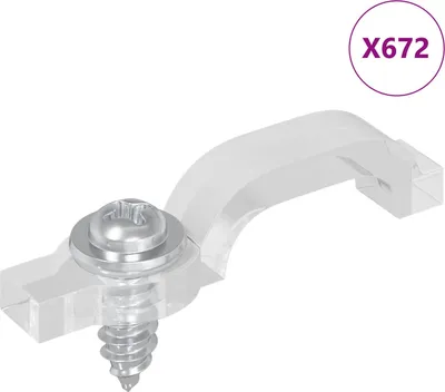 Imagen del producto de vidaXL: Clips para tiras LED, 23,8 mm, 12 unidades. Transparente