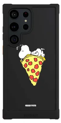 Produktbild von NIVOCASE Hülle für Samsung Galaxy S23 Ultra  Stoßfeste Handyhülle NIVOmax Case Schwarz Pizza Peanuts Snoopy