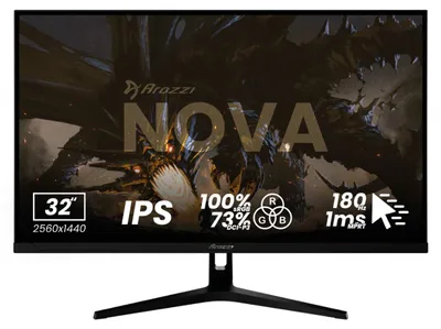 Produktbild von Arozzi Nova 32" Gaming Monitor - QHD IPS - 180Hz - Schwarz