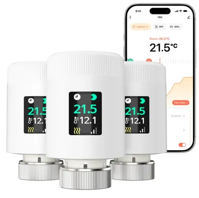 Immagine prodotto di Termostato per radiatore - Senza fili - Set da 3 - Controllo tramite app