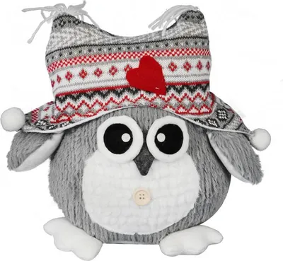 Produktbild von Weihnachtsdekoration Eulen-Türstopper grau 30 cm