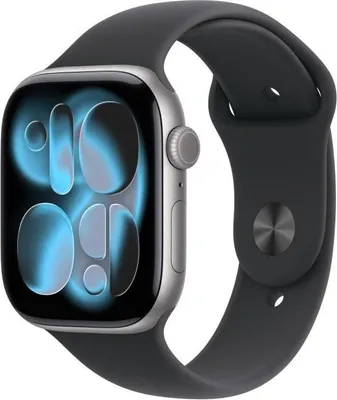 Obrázok produktu pre Apple Watch Series 11 GPS + Cellular, 46 mm, telo z hliníka v odtieni Space Grey, čierne športové náramky S/M