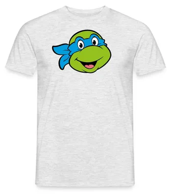 Produktbild von Spreadshirt Teenage Mutant Ninja Turtles Leonardo Kostüm Karneval Männer T-Shirt, M, Grau meliert