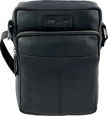 Produktbild von Umhängetasche Leder Port schwarz PRIDE & SOUL 47535 18x25x6cm