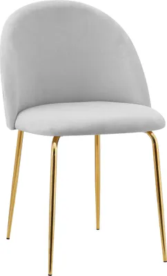Produktbild von Veloursstuhl Fargo Gold Velvet grau