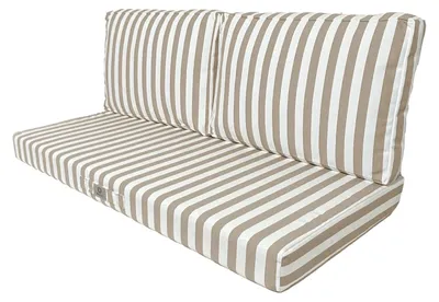 Produktbild von Abnehmbare Gartenkissen 100x50cm - Beigefarbene Streifen