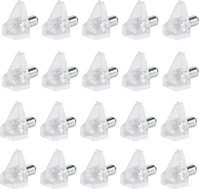 Produktbild von 40x Regalträger 5mm Transparent Robuste Regalhalterung für Möbel, Bücherregale & Schränke Vielseitiger Regalbodenträger & Einlegeboden Halter Unsichtbares Design