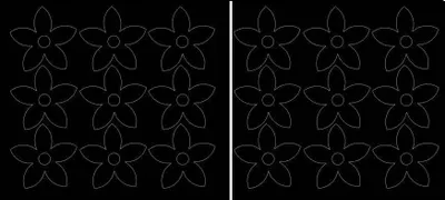 Produktbild von Wandaufkleber Blumen, 18 Stück, schwarz glänzend