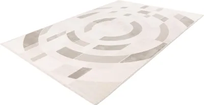 Produktbild von Batucci Bergamo modernes niedrigfloriges Teppich mit abstraktem Design in Silber Grau 120x170 cm