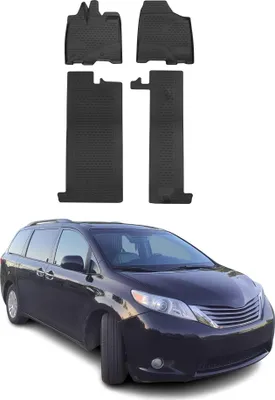 Image de 2011-2018 Tapis de sol Toyota Sienna TPE noir 4 pièces