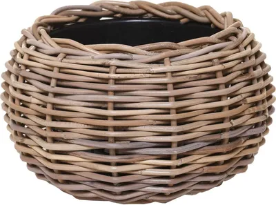 Immagine prodotto di Cestino decorativo PALLA in rattan naturale 29x19 cm