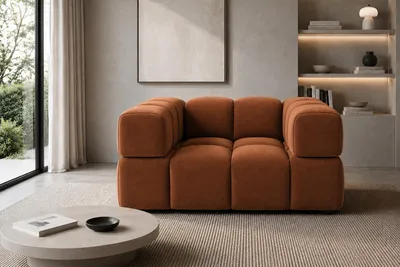 Productafbeelding van Kaiser Möbel fauteuil, fluweelstof Bluvel, kaneelkleur, model Averro