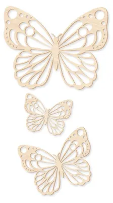 Immagine prodotto di Decorazione da parete in legno con farfalle