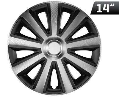 Obrázok produktu pre Kryty kolies Aviator strieborné/čierne 14", 4 ks.