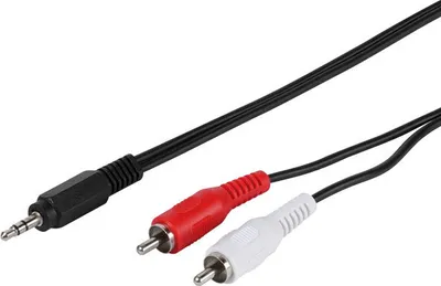 Produktbild von ViVanco™PS L539, 2 x RCA, 3.5mm, Nickel