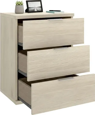 Immagine prodotto di Blythe - Comodino, 34x42x57h cm Marrone Rovere, 3 Cassetti