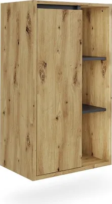 Image de Armoire Midischrank Vicco Viola Artisan/gris 50x86cm avec des étagères ouvertes, Model 54871