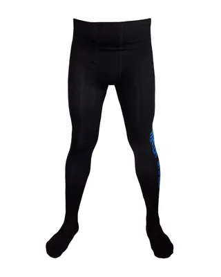 Produktbild von Herrenstrumpfhosen aus Baumwolle Winter Schwarz-Kornblau Größe 54-56