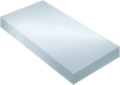 Produktbild von 10 Doppelstegplatten Shiny aus Polycarbonat, zuschneidbar - 121 x 60,5 x 0,6 cm
