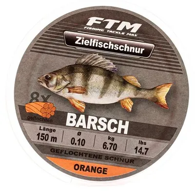 Produktbild von FTM Zielfisch Schnur geflochten Barsch orange 150m 0,12 mm//8,1kg