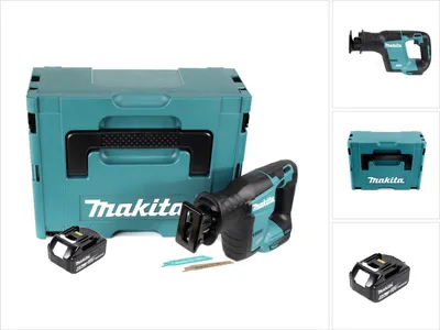 Produktbild von Makita DJR 188 G1J Akku Reciprosäge 18 V Brushless Säbelsäge im Makpac + 1x 6,0 Ah Akku - ohne Ladegerät