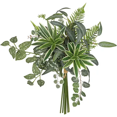 Produktbild von Künstlicher Strauß Eukalyptus Drachenbaum 59 cm Grün Pflegeleicht