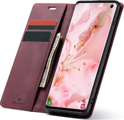 Obrázok produktu pre SPACECASE Peňaženkové flipové puzdro pre Galaxy S10 Red