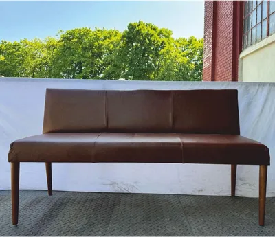 Produktbild von Casa Padrino Luxus Leder Sitzbank Braun 160 cm - Leder Möbel