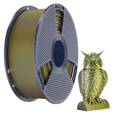 Immagine prodotto di Filamento Sunlu PLA+ Silk bicolore, 1,75 mm, 1 kg - Colore: Black Gold