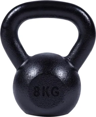 Produktbild von GORILLA SPORTS® Kettlebell - 8kg Gewichte, Gusseisen, Bodenschonend, Schwarz - Kugelhantel, Schwunghantel, Kugelgewicht, Rundgewicht, Krafttraining