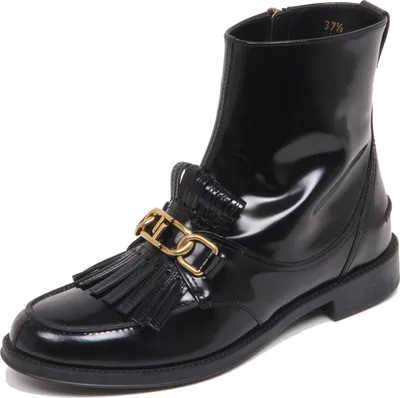 Produktbild von F6882 scarpa donna schwarz TOD'S stivaletto Vintage-Effekt Sohle Stiefel Schuh Frau
