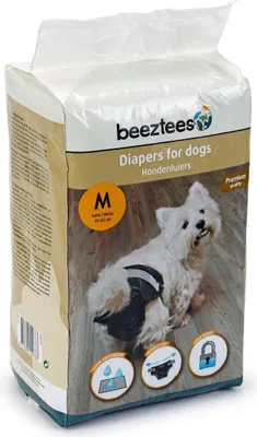Produktbild von Beeztees - Hundewindel - schwarz - M - 12Stk.