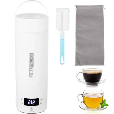 Obrázek produktu pro Cestovní konvice Přenosná konvice Thermo Mug, automatické vypnutí, 500ml mini konvice na přípravu mléka kávy čaje