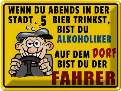Produktbild von vianmo Blechschild 30x40 cm wenn du abends 5 Bier trinkst Spruch Zitat