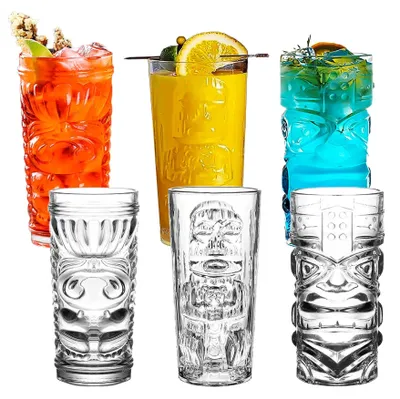 Produktbild von Omgoods – Set mit 6 Tiki-Gläsern für Cocktails und Getränke