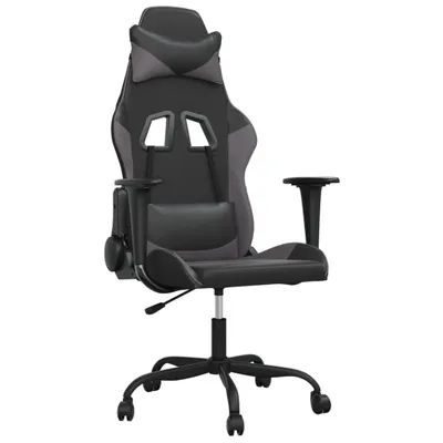Image de Chaise de jeu Noir et gris Similicuir