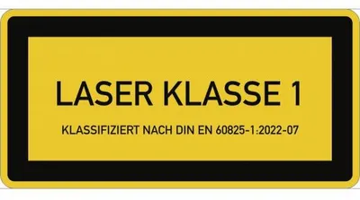 Produktbild von Dreifke® Aufkleber LASER KLASSE 1 DIN 60825-1, Textschild, Folie, 52x26 mm, 1...