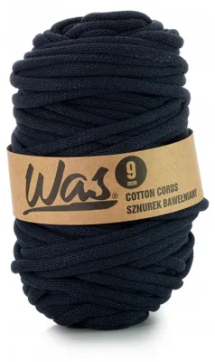 Produktbild von WAS Macram-Schnur 9 mm geflochten Baumwolle 50 m Tintenblau