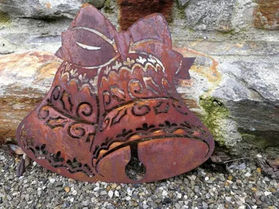 Immagine prodotto di Campana murale in acciaio inox, decorata