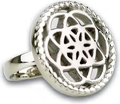 Produktbild von Ring 58 - silberfarben - Edelstahl - Blume