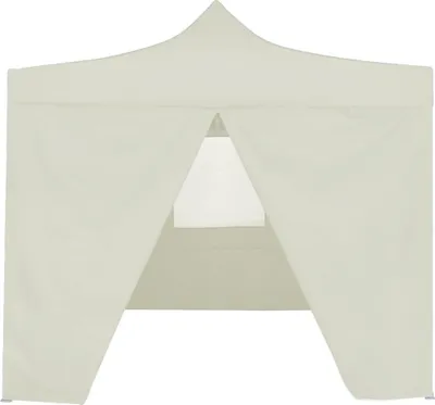 Immagine prodotto di Gazebo Professionale Pieghevole con 4 Pareti 2x2m Acciaio Crema